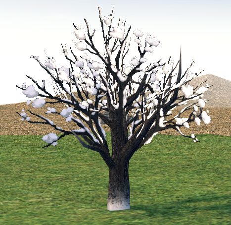 Mabinogi Homestead Small Snow-Covered Tree