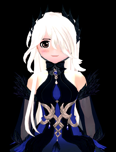 Mabinogi Crow Feather Wig and Headband (F)