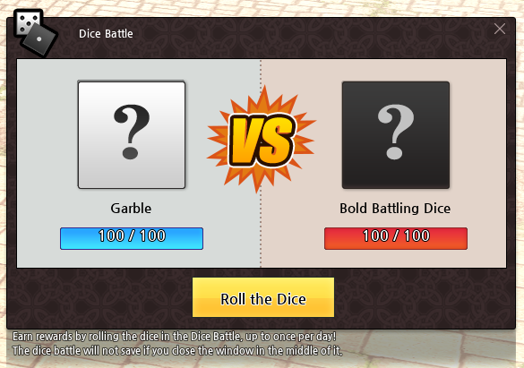 Mabinogi Dice Battle