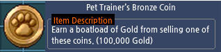 Mabinogi Pet Trainer's Bronze Coin