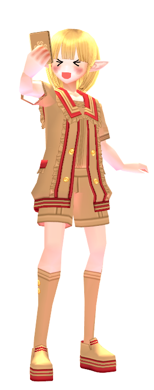 Mabinogi Dyed Marine Male Outfit with Selfie Gesture Card
