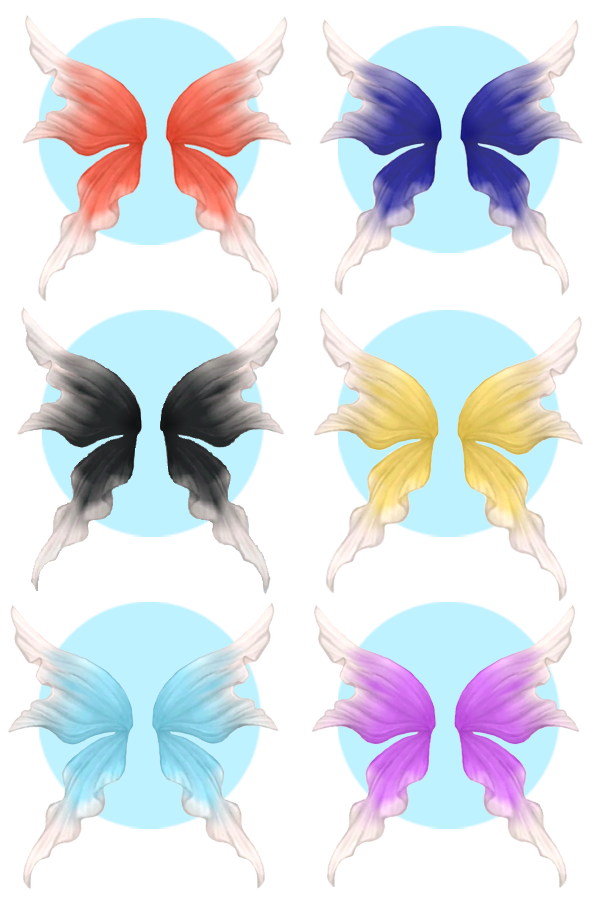 Mabinogi Twilight Deep Sea Merfolk Wings, Mabinogi Dawn Deep Sea Merfolk Wings, Mabinogi Night Deep Sea Merfolk Wings, Mabinogi Twilight Shallow Waters Merfolk Wings, Mabinogi Dawn Shallow Waters Merfolk Wings, Mabinogi Night Shallow Waters Merfolk Wings