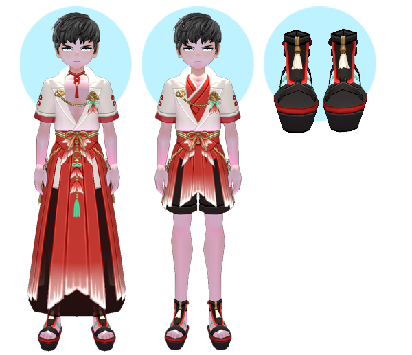 Mabinogi Deep Sea Merman Suit (M), Mabinogi Shallow Waters Merman Suit (M), Mabinogi Deep Sea Mermaid Sandals (M)