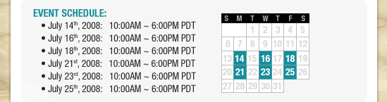 Event Schedule