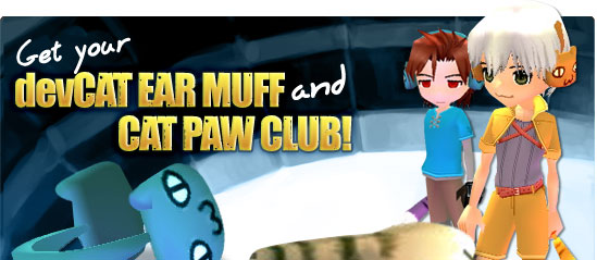 Get your devCAT Ear Muff and Cat Paw Club!