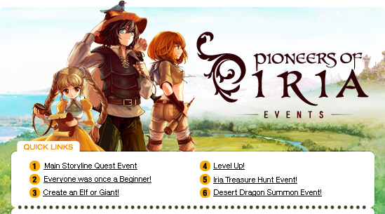 Pioneers of Iria Events