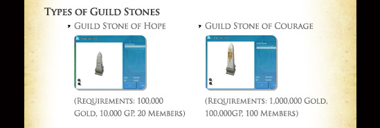 Types of Guild Stones