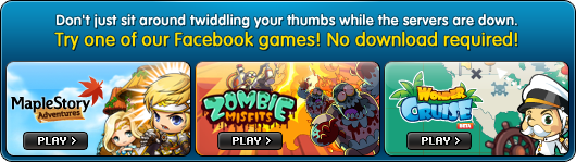 Don't just sit around twiddling your thumbs while the servers are down.Try one of our Facebook games! No download required!